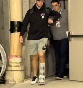 Josh Allen: Walking boot| Turf toe| Foot injury| Injury status