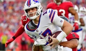 Josh Allen: Walking boot| Turf toe| Foot injury| Injury status