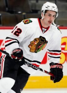 This is Kyle Beach's authentic sport-worn Rockford IceHogs black (optional) jersey from the 2012–13 season. The sweater is autographed and comes with a certificate of authenticity. Beach was drafted in the first round.