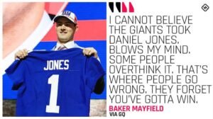 Baker Mayfield: Walk on| Daniel jones quote| How is doing