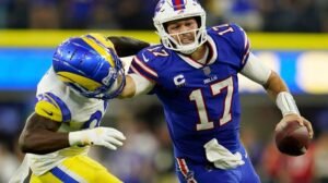 Josh Allen: Unnecessary roughness| Penalty| Passing yards today