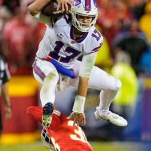 Josh Allen: In shorts| Jumping over things| Dawson knox