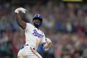 Adolis Garcia: Phillies| Savant| Position| Age| Head| World series