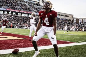 Zay Flowers: High school| Boston college| Is playing today| Size