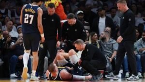 Jokic: Injury| Knee injury| Knee| Injury update| Denver nuggets injury