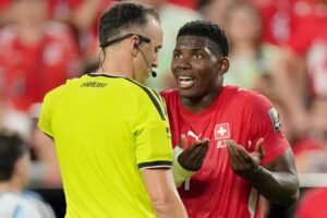 Embolo: Switzerland| Red card| Yellow| Soccer| Swiss| Simulation